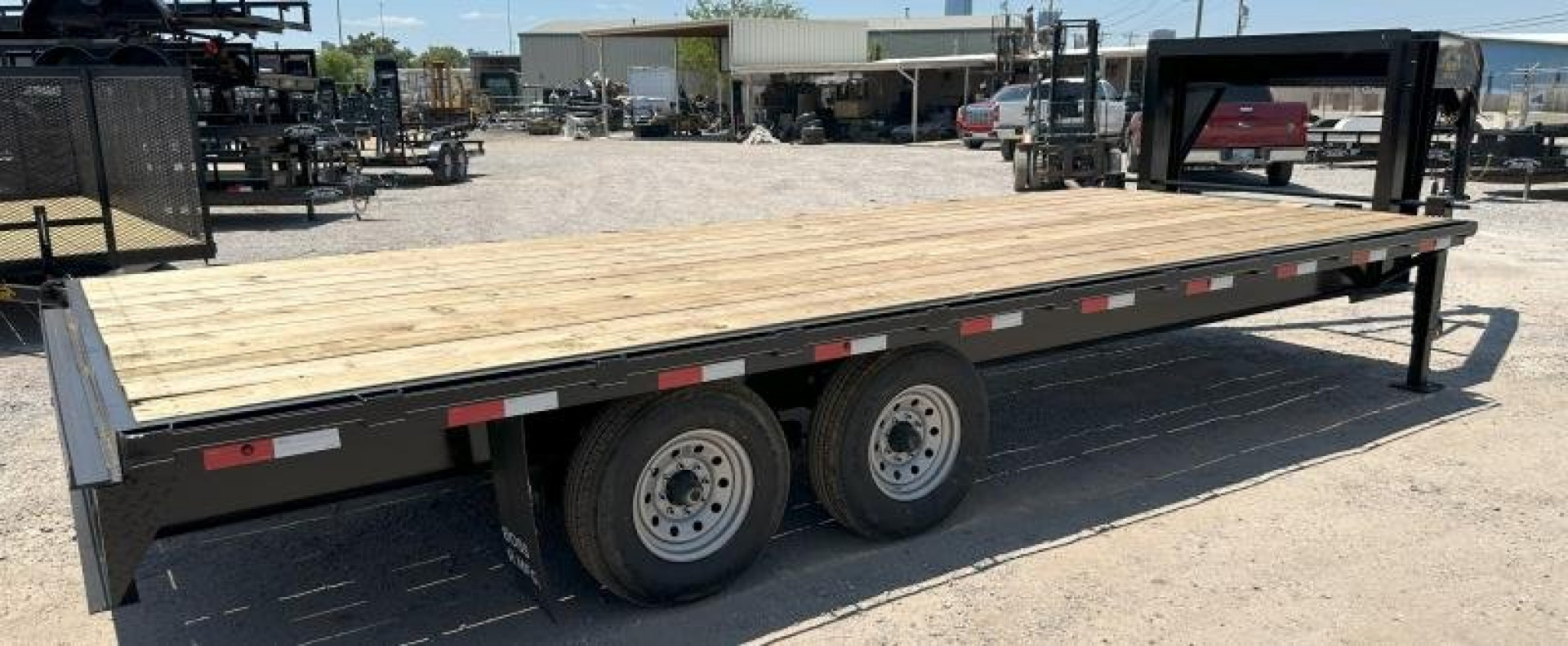 New 2025 Road Boss 20' Tandem Axle Gooseneck Flatbed Equipment Trailer