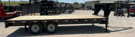 New 2025 Road Boss 20' Tandem Axle Gooseneck Flatbed Equipment Trailer
