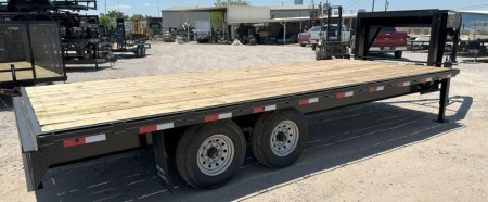 New 2025 Road Boss 20' Tandem Axle Gooseneck Flatbed Equipment Trailer