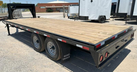 New 2025 Road Boss 20' Tandem Axle Gooseneck Flatbed Equipment Trailer