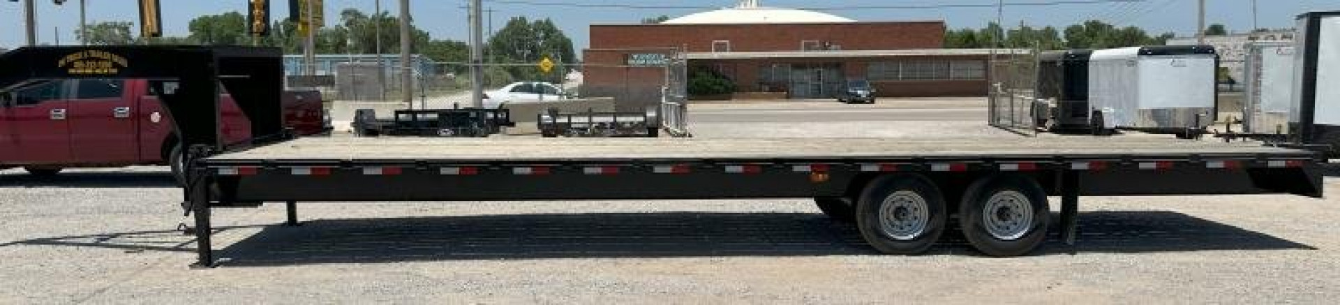 New 2025 Road Boss 32' Tandem Axle Gooseneck Flatbed Equipment Trailer