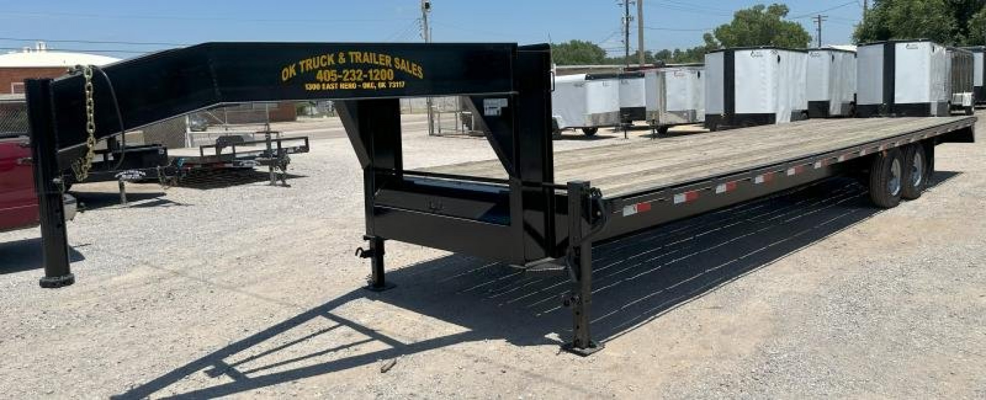 New 2025 Road Boss 32' Tandem Axle Gooseneck Flatbed Equipment Trailer