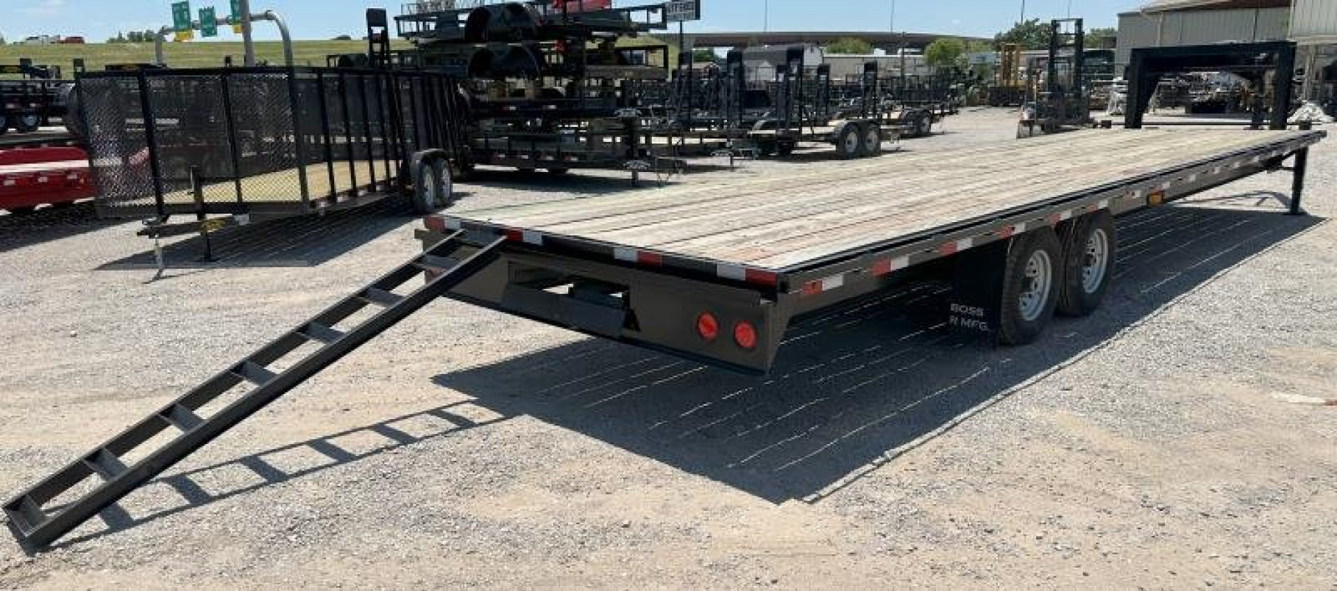 New 2025 Road Boss 32' Tandem Axle Gooseneck Flatbed Equipment Trailer