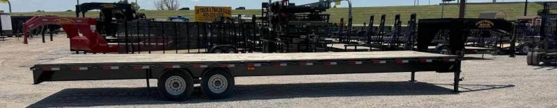 New 2025 Road Boss 32' Tandem Axle Gooseneck Flatbed Equipment Trailer