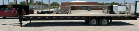 New 2025 Road Boss 32' Tandem Axle Gooseneck Flatbed Equipment Trailer