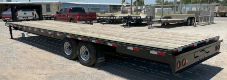 New 2025 Road Boss 32' Tandem Axle Gooseneck Flatbed Equipment Trailer
