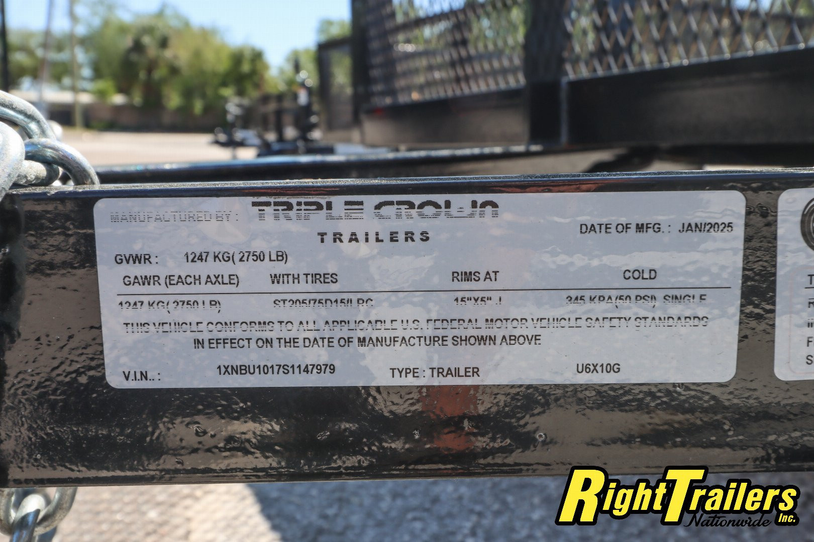 New 2025 6X10 Triple Crown Utility Trailer