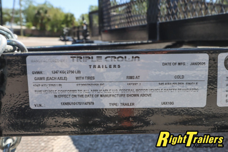 New 2025 6X10 Triple Crown Utility Trailer