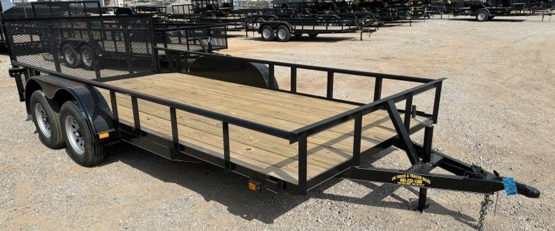 New 2025 Road Boss 83" x 16' Bumper Pull Pipe top rail with dove tail & 3' gate Utility Trailer
