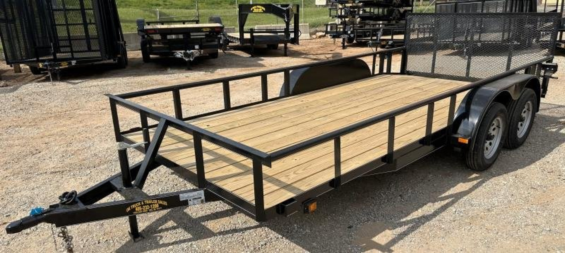 New 2025 Road Boss 83" x 16' Bumper Pull Pipe top rail with dove tail & 3' gate Utility Trailer