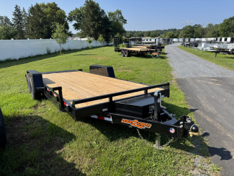 New 2025 Down 2 Earth 20FT 10K Wood Deck Power Tilt Car Hauler