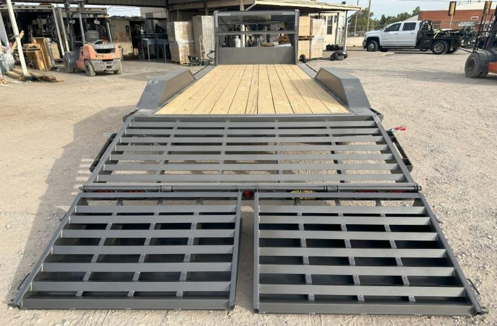 New 2025 East Texas Trailers 102" x 24' Tandem Axle Gooseneck Lowstyle with Mini Macho Dove Equipment Trailer