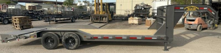 New 2025 East Texas Trailers 102" x 24' Tandem Axle Gooseneck Lowstyle with Mini Macho Dove Equipment Trailer