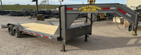 New 2025 East Texas Trailers 102  x 24' Tandem Axle Gooseneck Lowstyle with Mini Macho Dove Equipment Trailer