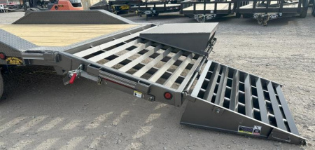 New 2025 East Texas Trailers 102" x 24' Tandem Axle Gooseneck Lowstyle with Mini Macho Dove Equipment Trailer