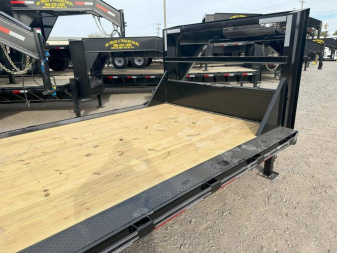 New 2025 East Texas Trailers 102" x 24' Tandem Axle Gooseneck Lowstyle with Mini Macho Dove Equipment Trailer
