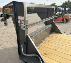 New 2025 East Texas Trailers 102" x 24' Tandem Axle Gooseneck Lowstyle with Mini Macho Dove Equipment Trailer