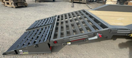 New 2025 East Texas Trailers 102" x 24' Tandem Axle Gooseneck Lowstyle with Mini Macho Dove Equipment Trailer
