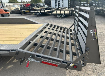 New 2025 East Texas Trailers 102" x 24' Tandem Axle Gooseneck Lowstyle with Mini Macho Dove Equipment Trailer