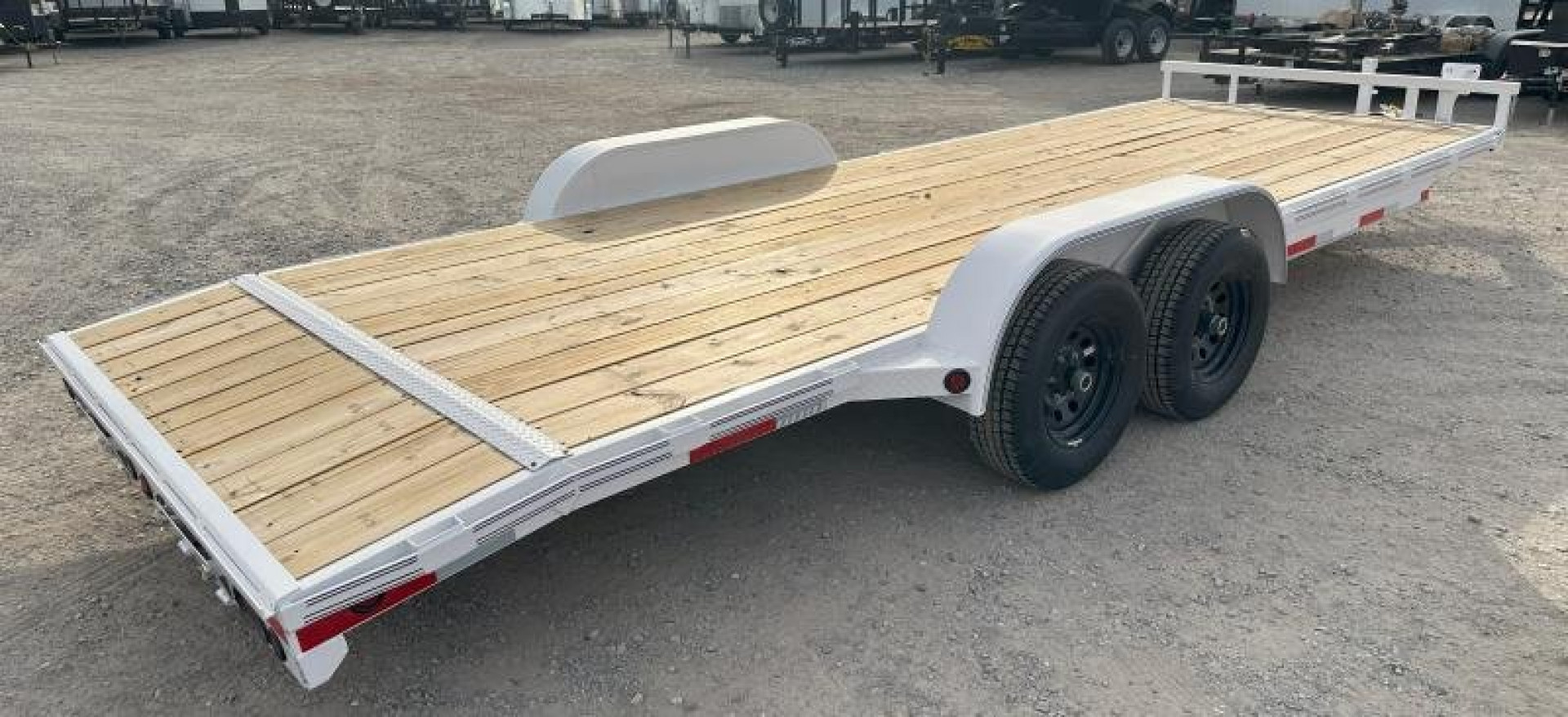 New 2023 East Texas Trailers 83x22 5200 White Car Hauler