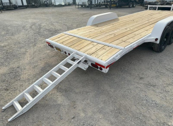 New 2023 East Texas Trailers 83x22 5200 White Car Hauler