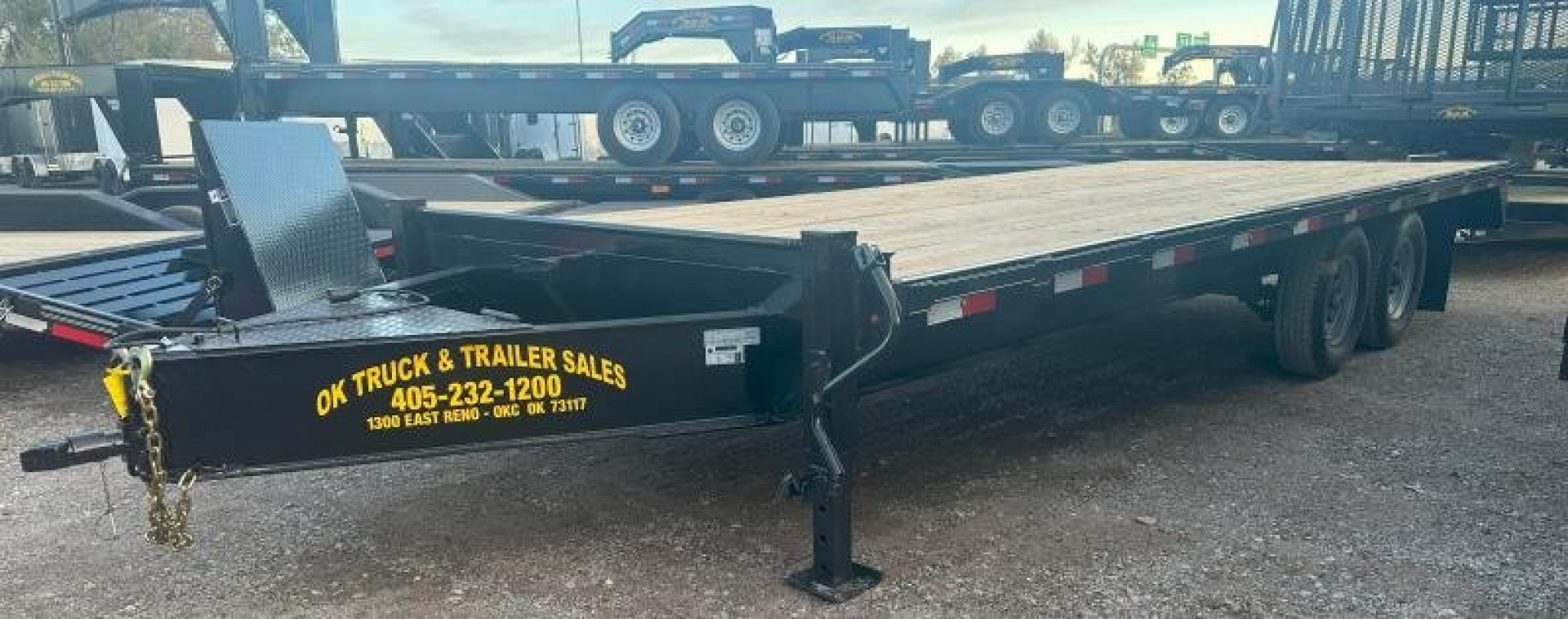 New 2025 Road Boss 102" X 20' Bumperpull Flatbed Deck Over Deckover Trailer