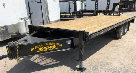 New 2025 Road Boss 102" X 20' Bumperpull Flatbed Deck Over Deckover Trailer