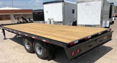 New 2025 Road Boss 102" X 20' Bumperpull Flatbed Deck Over Deckover Trailer