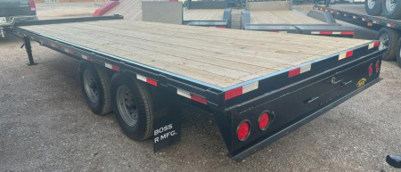New 2025 Road Boss 102" X 20' Bumperpull Flatbed Deck Over Deckover Trailer
