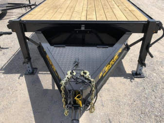 New 2025 Road Boss 102" X 20' Bumperpull Flatbed Deck Over Deckover Trailer