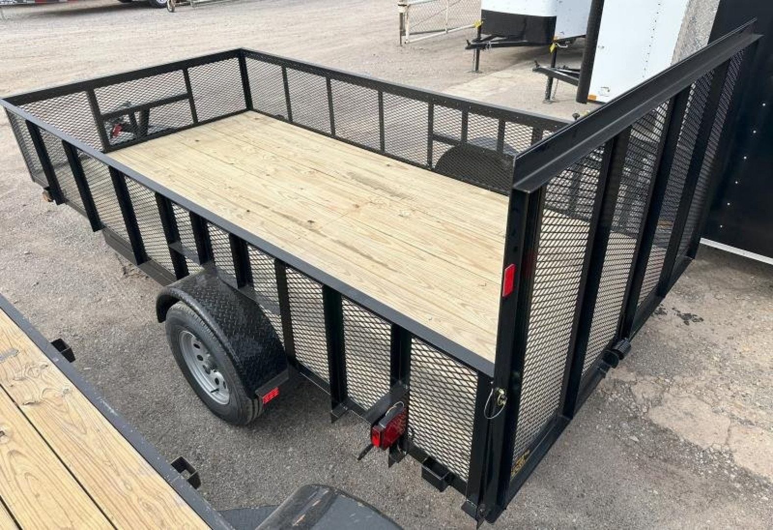 New 2025 Road Boss 83" x 14' Single Axle 2' Mesh sides & 4' gate Utility Trailer