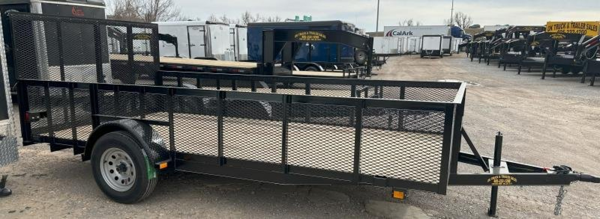 New 2025 Road Boss 83" x 14' Single Axle 2' Mesh sides & 4' gate Utility Trailer