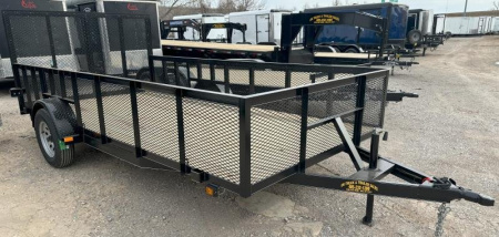 New 2025 Road Boss 83" x 14' Single Axle 2' Mesh sides & 4' gate Utility Trailer