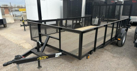 New 2025 Road Boss 83" x 14' Single Axle 2' Mesh sides & 4' gate Utility Trailer