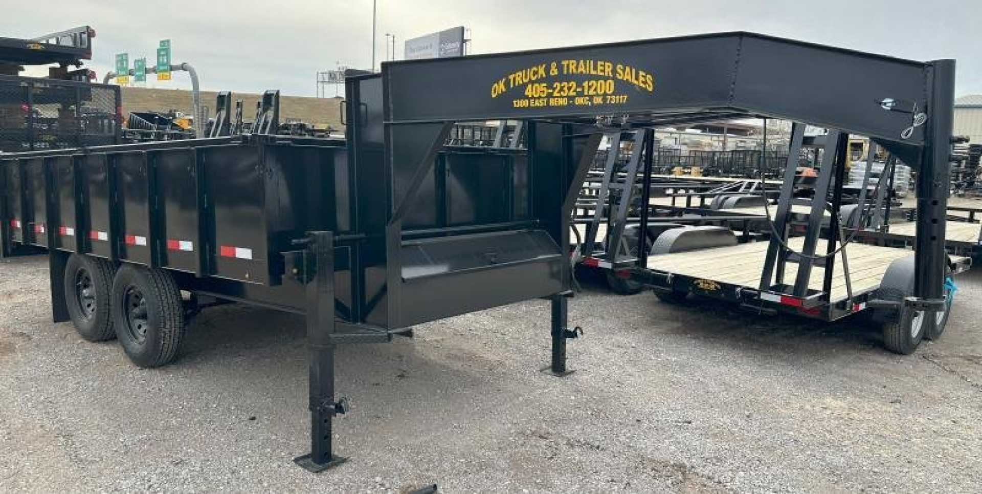 New 2025 Road Boss 102" x 14' Tandem Axle Gooseneck with 2' sides Dump Trailer