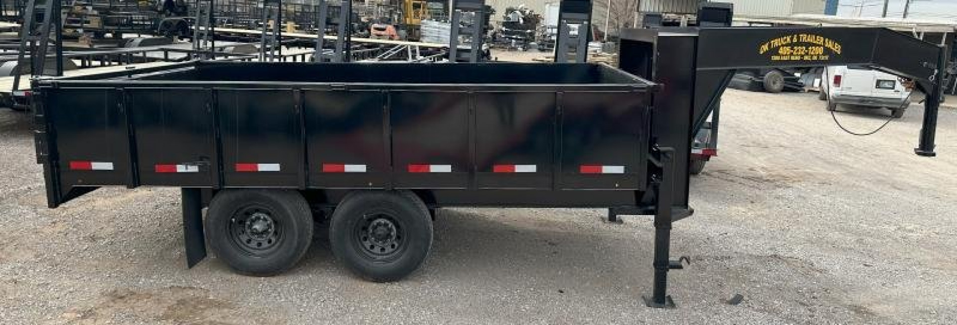 New 2025 Road Boss 102" x 14' Tandem Axle Gooseneck with 2' sides Dump Trailer