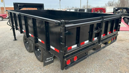 New 2025 Road Boss 102" x 14' Tandem Axle Gooseneck with 2' sides Dump Trailer