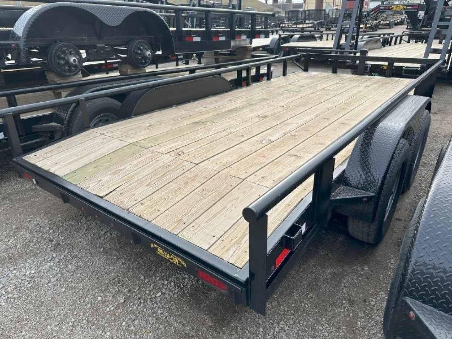 New 2025 Road Boss 83"x16' Heavy Duty Pipe Top Utility Equipment Trailer