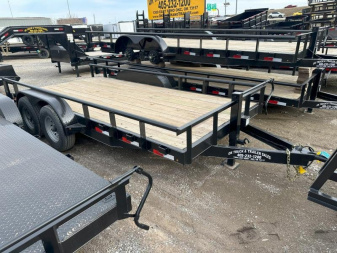 New 2025 Road Boss 83 x16' Heavy Duty Pipe Top Utility Equipment Trailer