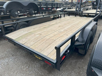 New 2025 Road Boss 83"x16' Heavy Duty Pipe Top Utility Equipment Trailer