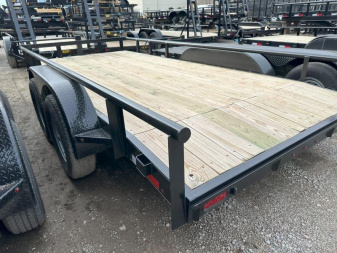 New 2025 Road Boss 83"x16' Heavy Duty Pipe Top Utility Equipment Trailer