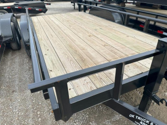 New 2025 Road Boss 83"x16' Heavy Duty Pipe Top Utility Equipment Trailer