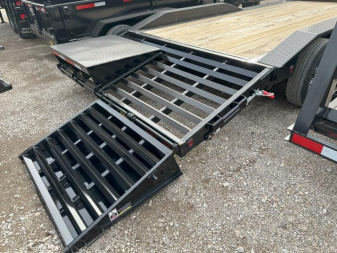 New 2025 East Texas 102x20 Drive over fenders with mini macho dove Equipment Trailer