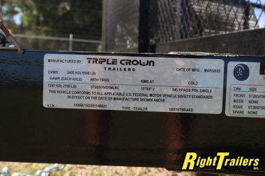 New 2025 6X16 Triple Crown Utility Trailer
