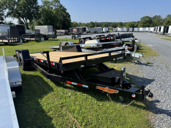 New 2025 Down 2 Earth 20FT 10K Wood Deck Power Tilt Car Hauler