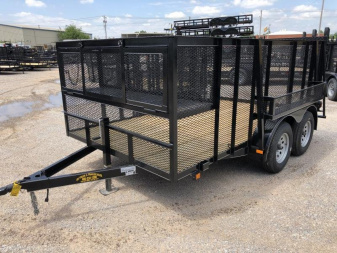New 2025 Road Boss 83"x12' Tandem Axle Landscape 4' Sides Landscape Trailer