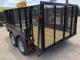 New 2025 Road Boss 83"x12' Tandem Axle Landscape 4' Sides Landscape Trailer