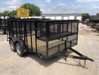 New 2025 Road Boss 83"x12' Tandem Axle Landscape 4' Sides Landscape Trailer