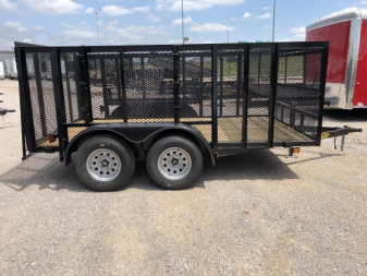 New 2025 Road Boss 83"x12' Tandem Axle Landscape 4' Sides Landscape Trailer