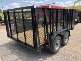 New 2025 Road Boss 83"x12' Tandem Axle Landscape 4' Sides Landscape Trailer